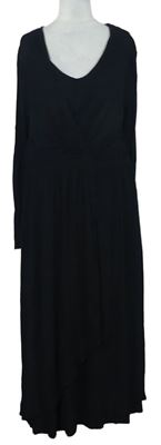 Dámské černé midi těhotenské šaty H&M