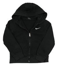 Černá propínací mikina s logem a kapucí Nike