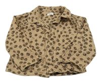 Béžová riflová bunda s leopardím vzorem Next