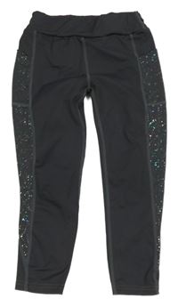 Šedé sportovní legíny s flíčky Shein