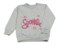 Světlešedá mikina s nápisem