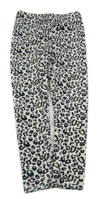 Bílé sametové legíny s leopardím vzorem Peacocks