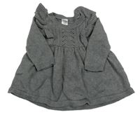 Šedé pletené šaty s volánkem Carter's