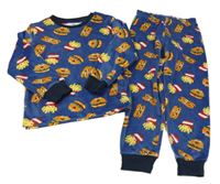 Modré plyšové pyžamo s obrázkyC&A