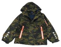 Army šusťáková jarní bunda s kapucí 