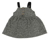 Šedo-černé puntíkaté šaty Zara