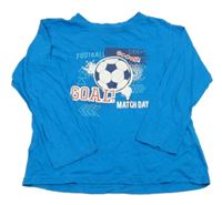 Azurové pyžamové triko s míčem 