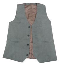 Světlešedo-mahagonová slavnostní vesta River Island