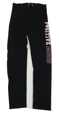 Černé legíny s nápisem M&S