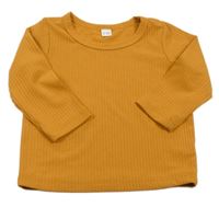 Medové žebrované triko 