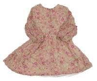 Béžovo-růžové vzorované šaty Orchestra