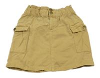 Medová riflová sukně s kapsami TU