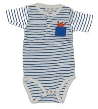 Bílo-modré pruhované body s krabem Impidimpi