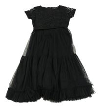 Černé šifonovo/krajkované šaty 