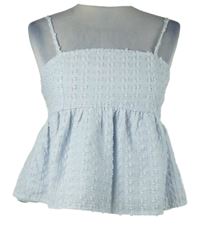 Dámská světlemodrá peplum halenka Shein