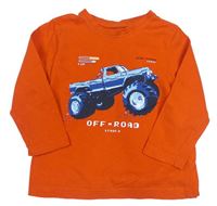 Oranžové triko s monster truck Primark