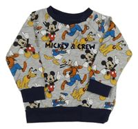 Šedá mikina s Mickeym a kamarády Disney