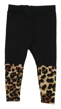 Černo-vzorované legíny Shein