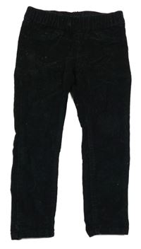 Černé elastické manšestráky H&M