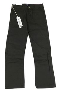 Nové - Antracitové chino plátěné kalhoty KANGOL