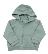 Zelenošedá propínací mikina s kotvou a kapucí F&F