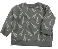 Šedá mikina s žirafami F&F
