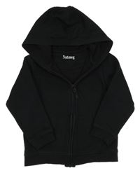 Černá propínací mikina s kapucí Nutmeg