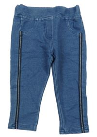 Modré tregíny riflového vzhledu s pruhem 