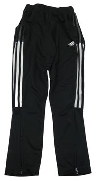 Černé sportovní funkční tepláky s logem Adidas