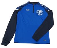 Safírovo-tmavomodrá thermo fotbalová mikina se znakem JAKO