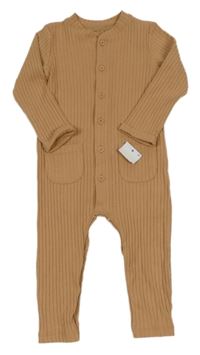 Nové - Okrový žebrovaný overal George