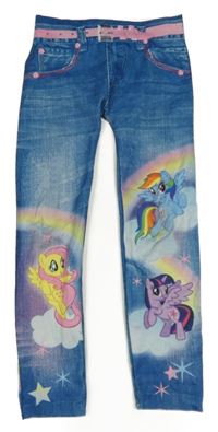 Modré legíny riflového vzhledu - My little Pony
