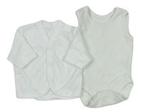 2set - Bílé body + bílé propínací triko 