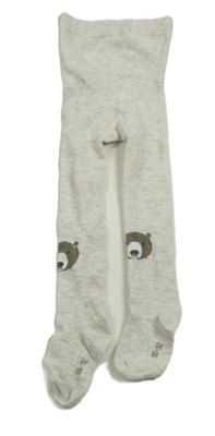 Šedé punčocháče s medvídky Ergee