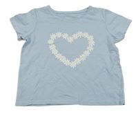 Světlemodré tričko se srdíčkem Primark