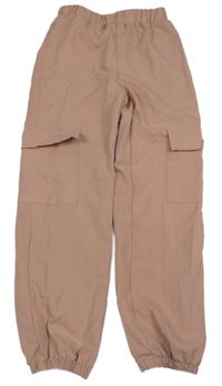 Starorůžové cargo cuff kalhoty Shein