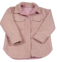 Růžová huňatá bunda Dunnes