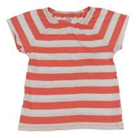 Růžovo-bílé pruhované tričko Topolino 