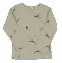 Béžové triko se soby H&M