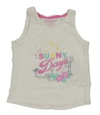 Bílý top s nápisem Primark