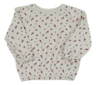 Bílá mikina s kytičkami Primark