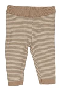 Světlerůžovo-bílé pruhované pletené kalhoty F&F