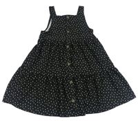 Černo-bílé puntíkaté šaty s knoflíky PRIMARK