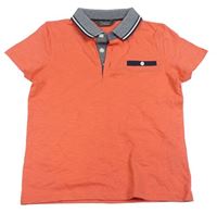 Korálové melírované polo tričko PRIMARK
