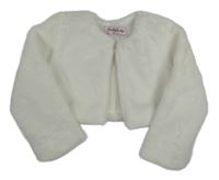 Bílé kožešinové podšité bolérko Pretty baby