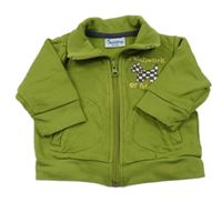 Zelená propínací mikina s pejskem Impidimpi