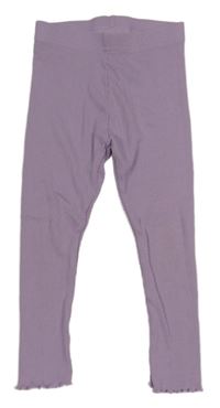 Levandulové žebrované legíny George