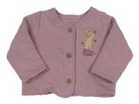 Starofialová prošívaná propínací vyteplená mikina s králíčkem - Peter Rabbit Tu