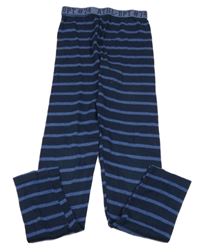 Tmavomodro-modré pruhované spodní kalhoty C&A