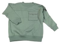 Khaki oversize teplá mikina s nášivkou Next